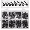 80pcs/Box Fishing Rod Tip Repair Kit, Saltwater Fishing Rod Tips Replacment Kit, Stainless Steel Fishing Rod Repair Kit Pole Tips Ceramic Ring Guides view 1