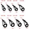 80pcs/Box Fishing Rod Tip Repair Kit, Saltwater Fishing Rod Tips Replacment Kit, Stainless Steel Fishing Rod Repair Kit Pole Tips Ceramic Ring Guides view 2
