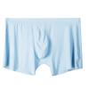 2Pcs Men Panties Mens Ice Silk Seamless Underwear Ultra-Thin Breathable Boxer Shorts for Male Underpants Boxershorts,Light Blue,3XL view 1