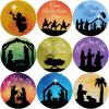 Ceiba Tree Nativity Stickers for Kids Christmas Silhouette Style Roll Religious Bible Story Decorations 500Pcs Silhouette view 1
