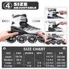 ECOO Adjustable Inline Skates Boys and Girls with Light up WheelsRoller Skates for Kids Ages 4-12, Teen Skates for Beginner Outdoor and Indoor (White, Medium-Big Kids13j-3 US) view 3