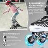 ECOO Adjustable Inline Skates Boys and Girls with Light up WheelsRoller Skates for Kids Ages 4-12, Teen Skates for Beginner Outdoor and Indoor (White, Medium-Big Kids13j-3 US) view 4