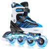 ECOO Adjustable Inline Skates Boys and Girls with Light up WheelsRoller Skates for Kids Ages 4-12, Teen Skates for Beginner Outdoor and Indoor (Blue, Medium-Big Kids13j-3 US) view 1