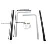 Kojem 60" Boat Trailer Guide Poles for Ski Boat, Fishing Boat, Sailboat, Kayak, Canoe 2Pcs Steel Trailer Post Guide-On Black & Silvery view 2