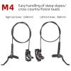 MEROCA M4 4-Piston Mountain Bike Hydraulic Disc Brakes Left Front 800mm Right Rear 1400mm Hydraulic Brake Ebike Hydraulic Brakes Bike Disc Brake view 2