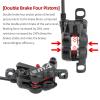 MEROCA M4 4-Piston Mountain Bike Hydraulic Disc Brakes Left Front 800mm Right Rear 1400mm Hydraulic Brake Ebike Hydraulic Brakes Bike Disc Brake view 3