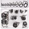 45pcs/Box Fishing Rod Repair Kit, Rod Tips and Guides Replacement, Ceramic Guide Ring Fishing Pole Tip Fishing Rod Eyes Guides view 1