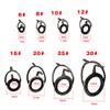 45pcs/Box Fishing Rod Repair Kit, Rod Tips and Guides Replacement, Ceramic Guide Ring Fishing Pole Tip Fishing Rod Eyes Guides view 3