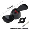 Alomejor 2-Blade Plastic Propeller for 12V and 24V Engines, Black, 5.7in Length, Easy Install, for 18lbs Outboard, Shallow Water Use view 2