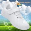 DADAWEN Youth Girls White Cheerleading Shoes Athletic Training Tennis Breathable Competition Cheer Sneakers White US Size 13.5 M Little Kid view 2