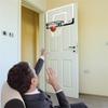SCOSAO Mini Indoor Basketball Hoop for Kids and Adult, Basketball Hoops Set for Door with 1 Basketballs and Complete Accessories, Hanging Wall Mount Board Sport Training Game for Office Home,Red view 3