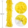 THARAHT Yellow Chandelle Turkey Feather Boa 2 Yards 60g for DIY Craft Home Dancing Wedding Party Halloween Costume Decoration Feather Boa view 3