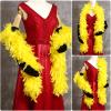 THARAHT Yellow Chandelle Turkey Feather Boa 2 Yards 60g for DIY Craft Home Dancing Wedding Party Halloween Costume Decoration Feather Boa view 4