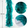 THARAHT Teal Chandelle Turkey Feather Boa 2 Yards 60g for DIY Craft Home Dancing Wedding Party Halloween Costume Decoration Feather Boa view 3