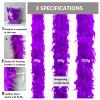 THARAHT Purple Chandelle Turkey Feather Boa 2 Yards 60g for DIY Craft Home Dancing Wedding Party Halloween Costume Decoration Feather Boa view 2
