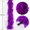 THARAHT Purple Chandelle Turkey Feather Boa 2 Yards 60g for DIY Craft Home Dancing Wedding Party Halloween Costume Decoration Feather Boa view 3