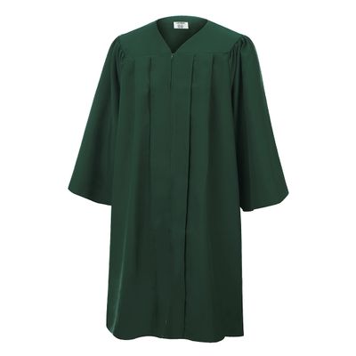 SAMDEEMI Unisex Adult Matte Graduation Gown Only, for High School, Bachelor, Choir Robes, Pulpit Robe, Pastor and Halloween, forest 45"