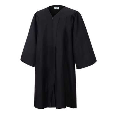 SAMDEEMI Unisex Adult Matte Graduation Gown Only, for High School, Bachelor, Choir Robes, Pulpit Robe, Pastor and Halloween, black 57" Plus
