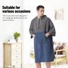 MUTAO Color Blocking Surf Poncho Changing Towel,3/4 Sleeve Changing Robe with Hood for Surfing Swimming Water Sports(Grey+Navy) view 3