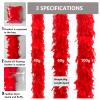 THARAHT Red Chandelle Turkey Feather Boa 2 Yards 60g for DIY Craft Home Dancing Wedding Party Halloween Costume Decoration Feather Boa view 2