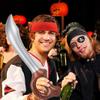 FUEAWIM 6 Pcs Pirate Accessories Set - Bandana Headband, Captain Eye Patch, Role Play Dress Up Kit for Halloween, Party Favor Costume view 3
