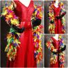 THARAHT Rainbow Chandelle Turkey Feather Boa 2 Yards 60g for DIY Craft Home Dancing Wedding Party Halloween Costume Decoration Feather Boa view 4