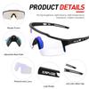 KAPVOE Photochromic Cycling Glasses Men Women Clear Transition Mountain Bike Sunglasses Sports Baseball Running - K9023 view 4