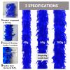 THARAHT Blue Chandelle Turkey Feather Boa 2 Yards 60g for DIY Craft Home Dancing Wedding Party Halloween Costume Decoration Feather Boa view 2
