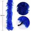 THARAHT Blue Chandelle Turkey Feather Boa 2 Yards 60g for DIY Craft Home Dancing Wedding Party Halloween Costume Decoration Feather Boa view 3