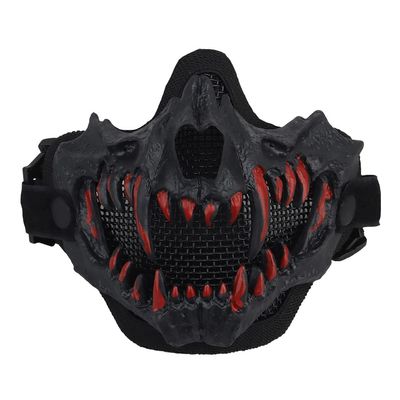 Yzpacc Airsoft Half Face Masks Tactical Face Protection Mesh Mask for Halloween Paintball CS Hunting