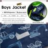 IjnUhb Boys Rain Jacket with Detachable Hood Lightweight Raincoats for Kids Windbreaker view 4