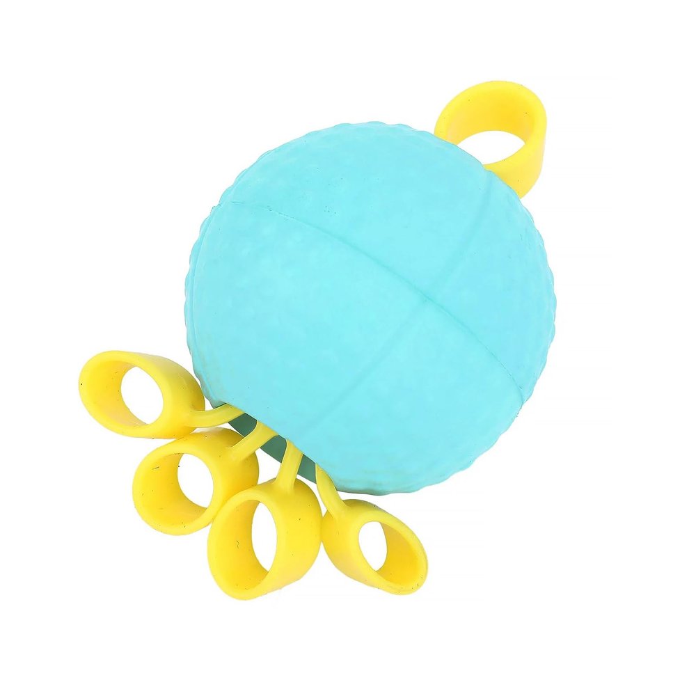 2 in 1 Hand Therapy Ball - Anti-Slip Grip Strength Trainer & Finger Rehabilitation Exerciser for for Arthritis, Wrist Support, Stroke Recovery, Elderly Fitness (Blue, 10 Pounds)