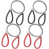 Lanties 4 Pcs PVC Pipe Cable Saw Metal Wire PVC Cutter Stainless Steel Rope Saw Hand Pocket String Emergency Survival Cutting Tools for Tree Wood Camping Hiking Hunting, 23.62 Inch(Red and Black) view 1