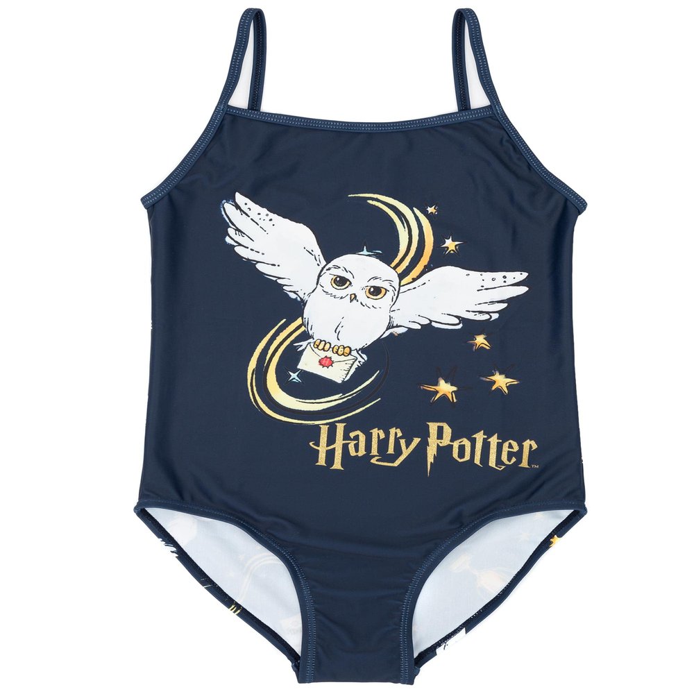 Harry Potter Swimsuits Girls Hogwarts Burgundy OR Navy Hedwig Swimwear 6-7 Years