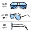 DUCO Retro Aviator Polarized Sunglasses Women Men Vintage Double Bridge Sun Glasses Classic Shades DC1208 view 4