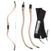 AF Archery Tatar Recurve Bow, Takedown Traditional Laminated Horse Bow for Mounted Archery and Precision Shooting, Longbow Left Right Hand(Oak, 45lbs) view 1
