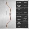 AF Archery Tatar Recurve Bow, Takedown Traditional Laminated Horse Bow for Mounted Archery and Precision Shooting, Longbow Left Right Hand(Oak, 45lbs) view 3