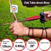 AF Archery Tatar Recurve Bow, Takedown Traditional Laminated Horse Bow for Mounted Archery and Precision Shooting, Longbow Left Right Hand(Oak, 45lbs) view 4