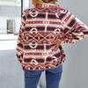 chouyatou Women's Fleece Jacket Tribal Aztec Print Long Sleeve Button Down Shacket Jacket Coats (Small, Pink) view 4