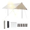 XIANGBINXUAN Multi-Function Tent Tarp Waterproof Tarp Cover Tent Shelter, Easy to Setup with Complete Accessories UV Protection 210D Oxford Ripstop Fabric for Hiking and Travel (3x3m Square) view 1