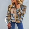chouyatou Women's Fleece Jacket Tribal Aztec Print Long Sleeve Button Down Shacket Jacket Coats (Small, Brown) view 3