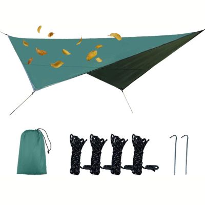 XIANGBINXUAN Tent Tarp for Tent Camping Hammock Tarp Tarp Cover Tent Shelter, Tarpaulin Cover Portable Lightweight Waterproof Windproof Sun Shade UV Protection for Gazebo Picnic Mat (Green)