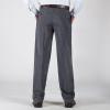 Maiyifu-GJ Men's Straight Fit Stretch Dress Pants Plain Flat Front Loose Suit Pant Casual Classic Fit Golf Chino Trousers (Grey,30) view 2