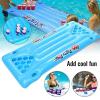 Air Mattress Beer Pong Table, Comfortable Game Pool Table Water Floating with 24 Cup Holes Beer Pong Air Mattress for Party Game Drinking Game (Without Cup) view 3