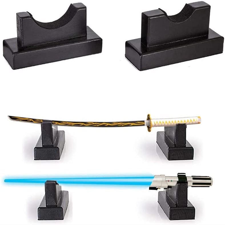 Sword Stand Lightsaber Stand Samurai Sword Stand Baseball Bat Stand Wooden Display Stand, Store Horizontal Display Stand