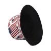 American USA Flag Bucket Hat for Women Girls, Reversible Stars Stripes Patriotic Summer Travel Beach Sun Hat Foldable Wide Brim Anti-UV Fisherman Cap Bucket Hats view 2