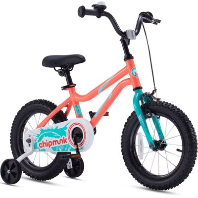RoyalBaby Summer Toddler Bike,14 Inch Kids Bike for Age 3-5 Years Children Bicycle with Training Wheels, Dual Brake Boys and Girls Bike,Red