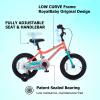 RoyalBaby Summer Toddler Bike,14 Inch Kids Bike for Age 3-5 Years Children Bicycle with Training Wheels, Dual Brake Boys and Girls Bike,Red view 4