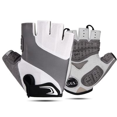XIXIDIAN Fingerless Gloves Half Finger Gloves Weightlifting Sport Cycling Bike Biking for Men Women with Shock-Absorbing Pad (Color : Gray, Size : X-Large)