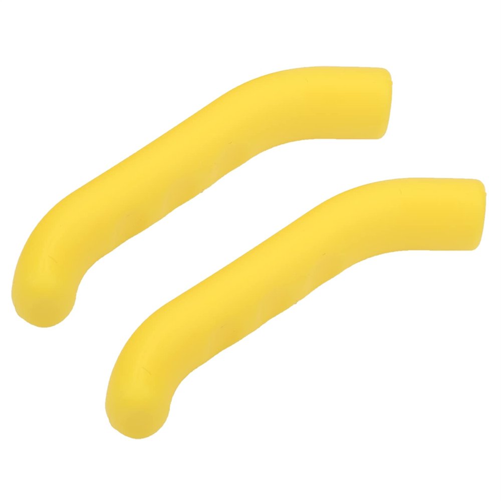 1 Pair Bikes Brake Levers Sleeve, Silicone Gel Avoid Slip Brake Handle Conservation Cover, Universal Brake Lever Conservation Cover for Road Bikes and Mountain (Yellow)